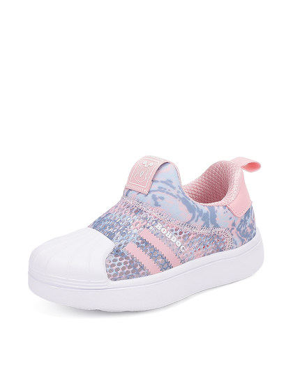 巴布豆童鞋旗舰店女童运动鞋夏季款网面透气小童低帮板鞋儿童鞋子