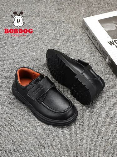 Детская обувь Babudou, детская черная кожаная обувь, новинка 2025 года, британская обувь для выступлений, весенние маленькие черные туфли, обувь для девочек и мальчиков