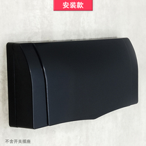 Black 86 type three splash-proof box switching socket water retaining protection cover toilet triple waterproof case waterproof cover