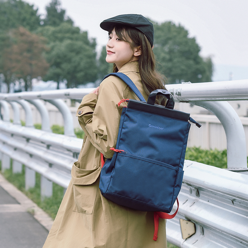 Qminica fall ultra light Oxford cloth backpack net red lightweight student school bag large capacity travel bag female