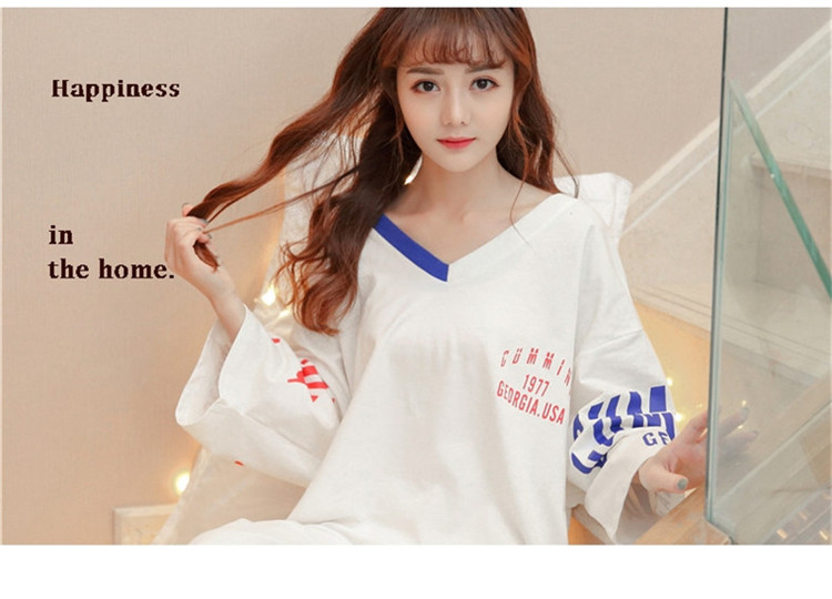 Nam Cực lỏng lẻo phiên bản Hàn Quốc của áo ngủ nữ nửa mùa hè tay áo có thể mặc bên ngoài váy ngủ cotton phục vụ nhà 2018 mới đầm nữ