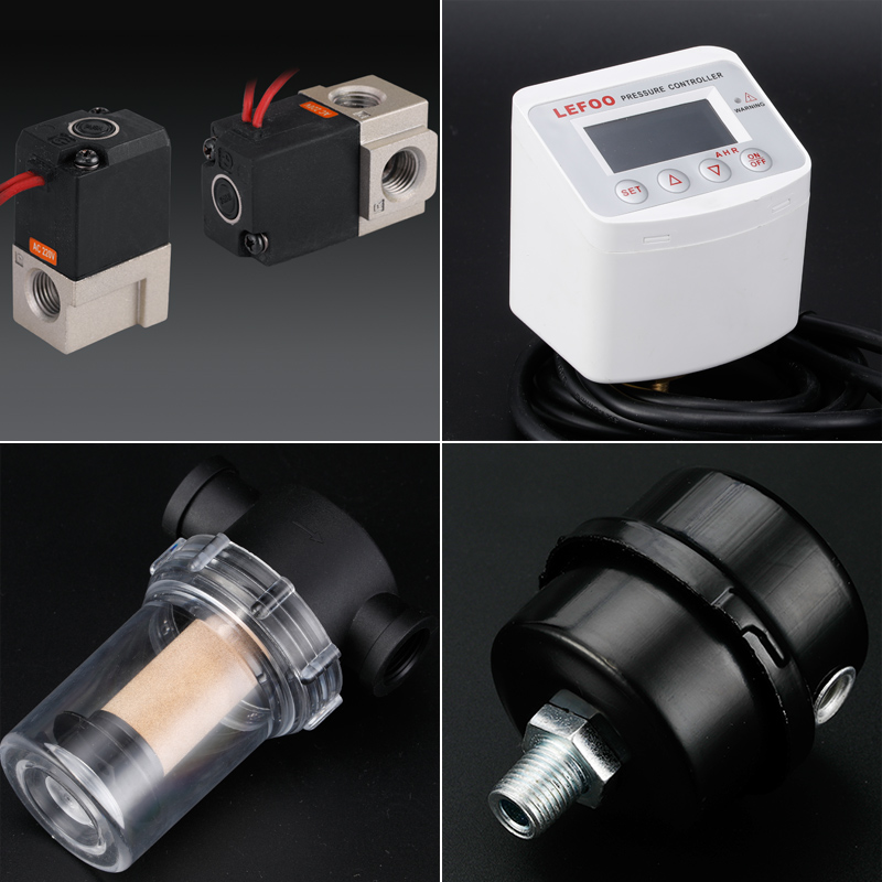 Oil-free vacuum pump accessories automatic start-stop intelligent controller iron silencing filter Vacuum solenoid valve accessories