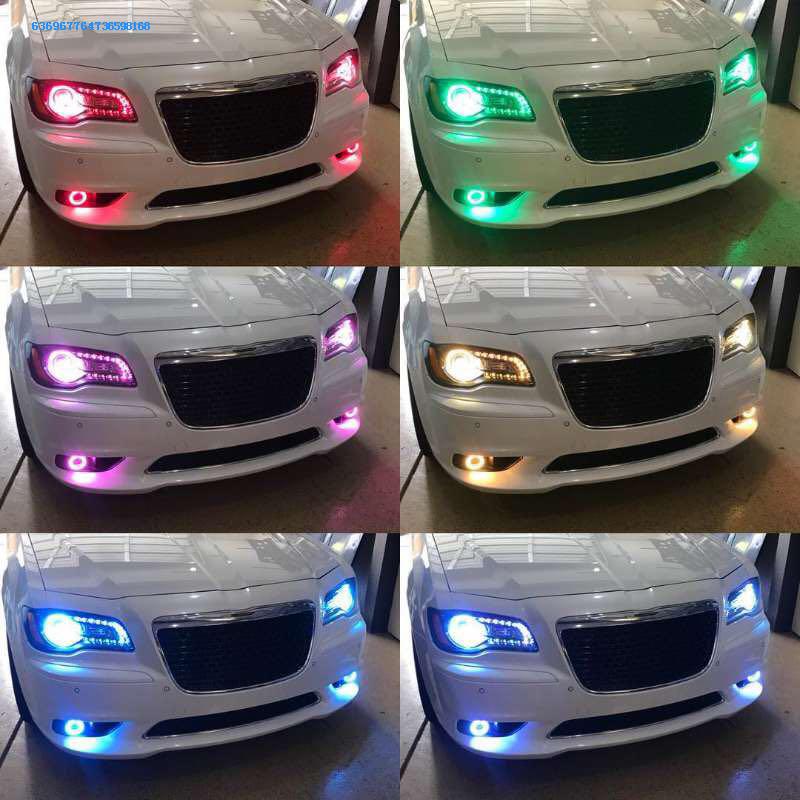 Indoor front and rear color-changing taillights frosted car lampshade film flash point living room lights waterproof brake black film fog lights color change