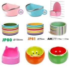 Zuli Jolly rainbow anti-flip food bowl rabbit chinchin for Dutch pig JP80 ceramic food bowl box
