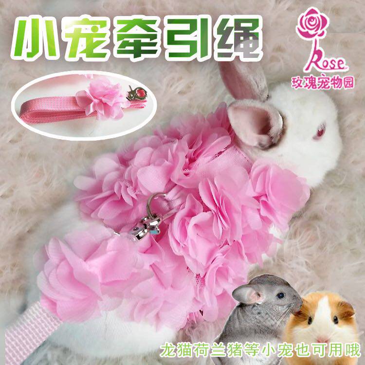 Walking rabbit rope rabbit holding baby bag chinchilla hedgehog guinea pig outside rope rabbit traction rope size adjustable cat and dog