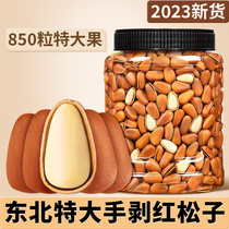 2023 new hand peeled extra large Northeastern red pine nuts 500g dried fruit nut grade new year goods