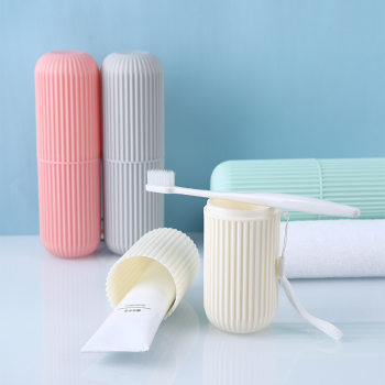 Travel toothbrush washing and washing portable storage box