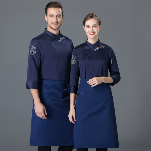 Шеф -повар Работа для одежды с коротким рукавом летняя рисунка для выпечки десерта магазин торт кухонный шеф -повар