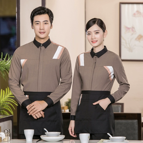 Кофейная рубашка для работы, чай с молоком, униформа, комплект