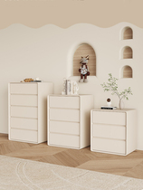 Modern simple five-bucket cabinet against wall cabinet household living room French cream wind storage cabinet red three-cupboard cabinet