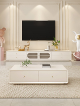 Modern Simple Floor Tea Cabinet Co. Ltd. Nordic Cream Wind Small Household TV Location Cabinet