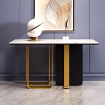 Light luxury entrance table postmodern art case table Model room furniture Stainless steel metal quality entrance table