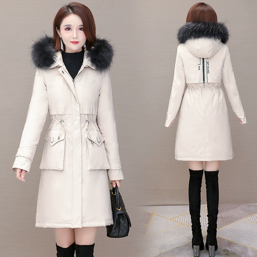 Зимний пуховик, длинная утепленная куртка, утиный пух, 2020, средней длины