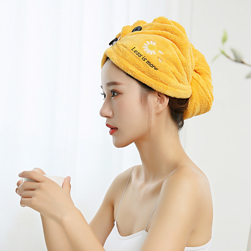 Super strong water absorption dry hair hat female thick quick dry cute shower cap wipe hair dry hair towel wrapped head long hair dry hair artifact