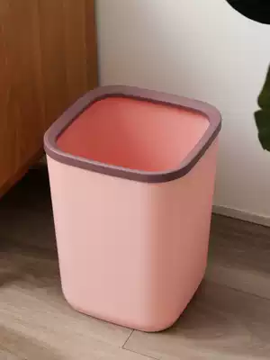 Nordic style square trash can home living room creative cute girl bedroom modern simple uncovered ins kitchen