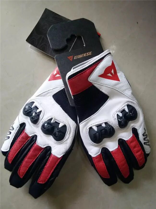 Locomotive Dammark Gloves Touch Screen Racing locomotive riding gear anti-fall cow leather breathable male and female mesh Summer