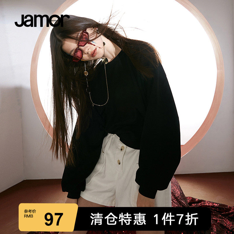 Jamor Spring New Design Sense Sleeve Sleeve Headless Lax Exposed Back Casual Costumes