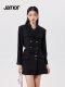 Jamor黑色短款西装外套女装2024新款春款设计感chic外套上衣加末