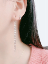 s925 Pure Silver Earrings Woman 2021 New tidal wave Style Fashion Brief Lukewarm Wind Streaming Suear Temperament slim face Ears Accessories