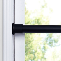 Outdoor punch-free spring telescopic rod curtain rod cooling rod thickened straight rod shower curtain rod stainless steel bathroom