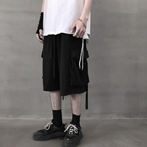 Sports shorts mens trendy brand ins Hong Kong wind summer overalls wear trend loose Joker Net red five-point pants