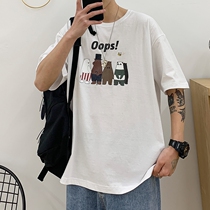 Mens short sleeve T-shirt trendy fashion brand 2020 new wild loose ins Harajuku wind Super fire cec half sleeve handsome