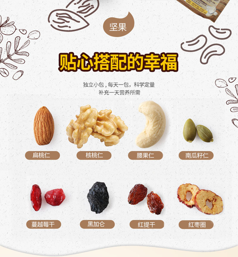 松鼠铺子 每日坚果礼盒 15g*30袋 图2