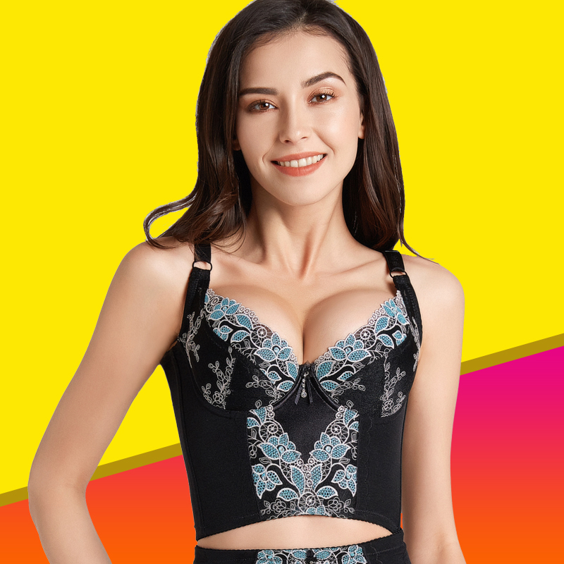 Fanyiman Adjustable Shapewear Bra for Women, Gathers and Supports Side Breasts, Prevents Sagging, Shaping Bra with 10 Hook-And-Eye Closure