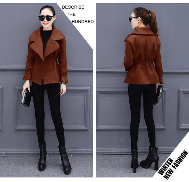 Quần áo phụ nữ nhỏ 150CM quần áo ngắn mùa thu và mùa đông micro béo mm dày tóc ngắn áo len len áo khoác ngắn s áo khoác nữ de thương