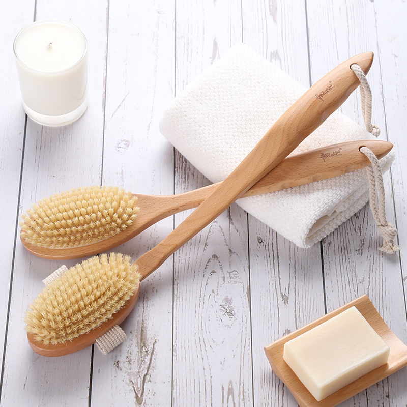 Long handle don't ask for a bath brush Japanese pig Mane rub back brush bath brush back soft hair massage wipe back bath brush