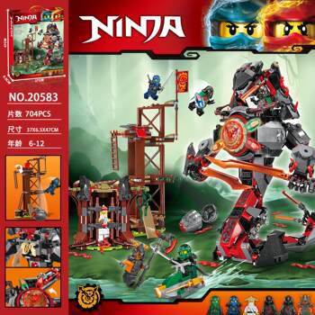 New Model of Ninjago: Battle of the Time Machine, Giant Snake, Time Twins, Boys' Building Block Toy Gift