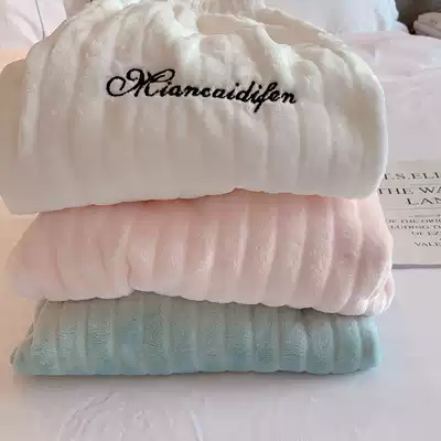 Fairy warm pants pajamas women's trousers can be worn outside autumn and winter coral fleece home pants flannel padded and velvet home