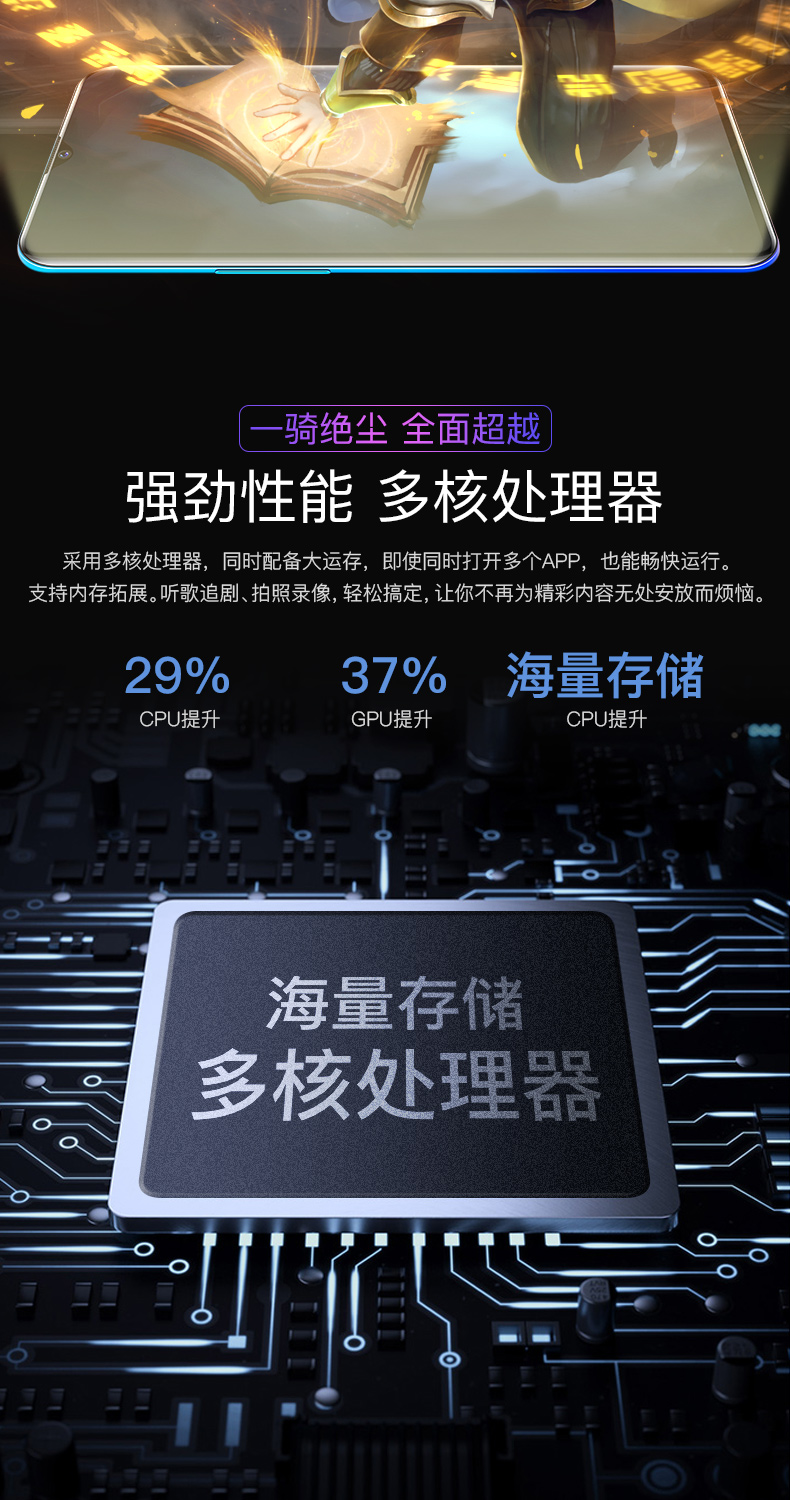 Hongwo P30 màn hình giọt nước siêu mỏng học sinh màn hình lớn thông minh đầy đủ Netcom 4G thẻ đôi điện thoại di động vân tay toàn diện - Điện thoại di động giá samsung a31