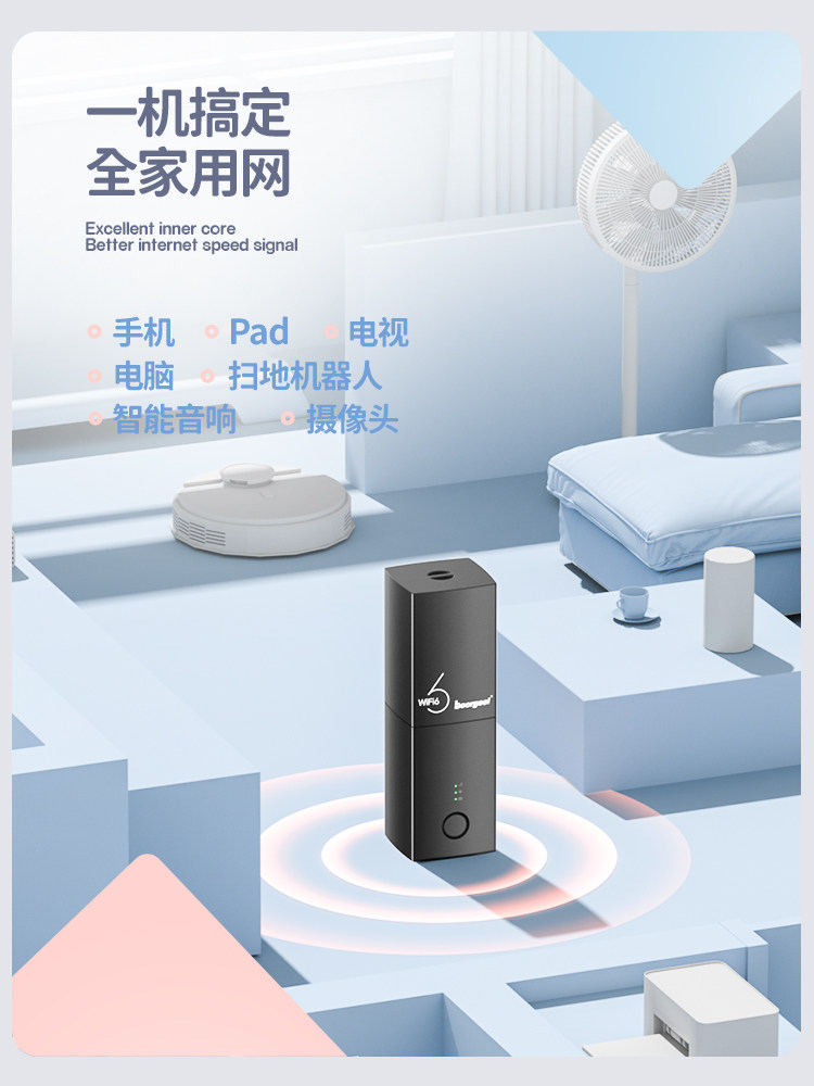 Baoji Portable Wifi 2026 New Model Mobile Wireless Network Unlimited Speed Data Nationwide Universal Three-Network Broadband Router Portable High-Speed Internet for Home Dormitory Rental Hotspot No Sim Card Required