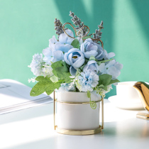 Indoor plants flowers potted living room small ornaments fake flowers decorations dining table flowers silk flowers