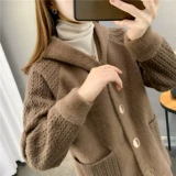 Бархатная куртка, свитер, длинный демисезонный кардиган, демисезонные джинсы с начесом с капюшоном, средней длины