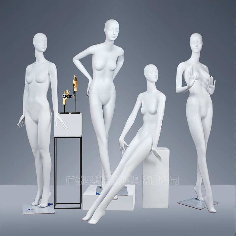 Dumb white high-end custom female model Body Fashion Dummy model Prop Glass Fiber Combination Show Human Shape