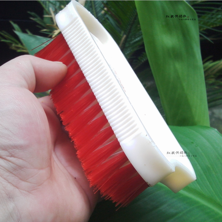 Textured) out of Japan, non-slip laundry brush, easy-grip moon arc clothes brush, hard-backed plastic brush