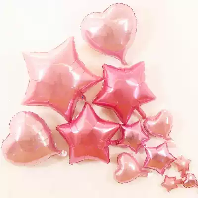 Christmas star love heart shaped aluminum balloon wholesale wedding wedding wedding room decoration birthday party