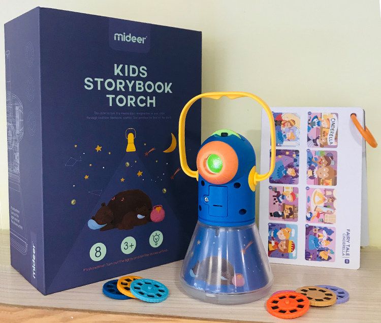 Игрушка с освещением mideer弥鹿儿童多功能故事投影仪睡前故事手电筒发光玩具小夜灯