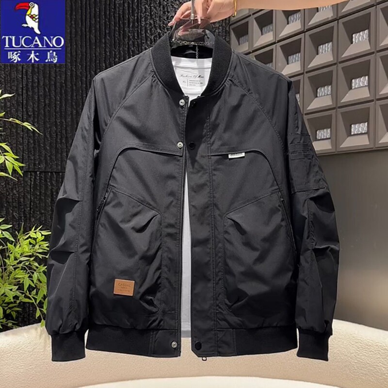 Woodpecker Bomber Jacket Men's 2026 Spring and Autumn New Baseball Uniform Fashion Casual Workwear Jacket Men's Clothing