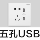 Двойной USB пять лунок