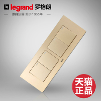 tcl Legrand official flagship store switch socket four open dual control socket panel golden wall power supply Type 118