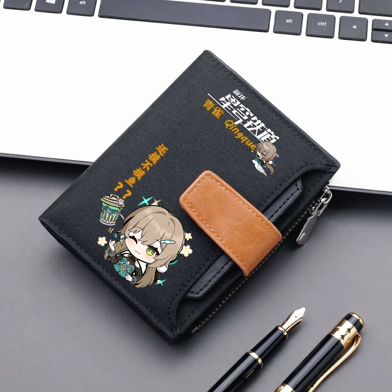 Student Wallet, Small Coin Purse, Short Wallet for Male and Female Students, Qingque Game Merchandise Student Wallet, Small Coin Purse, Short Wallet for Male and Female Students, Qingque Game Merchandise