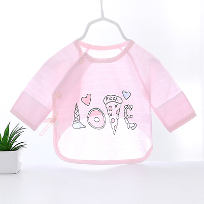 新生婴儿半背衣0-3个月夏季纯棉初生的儿和尚服宝宝单件上衣薄款