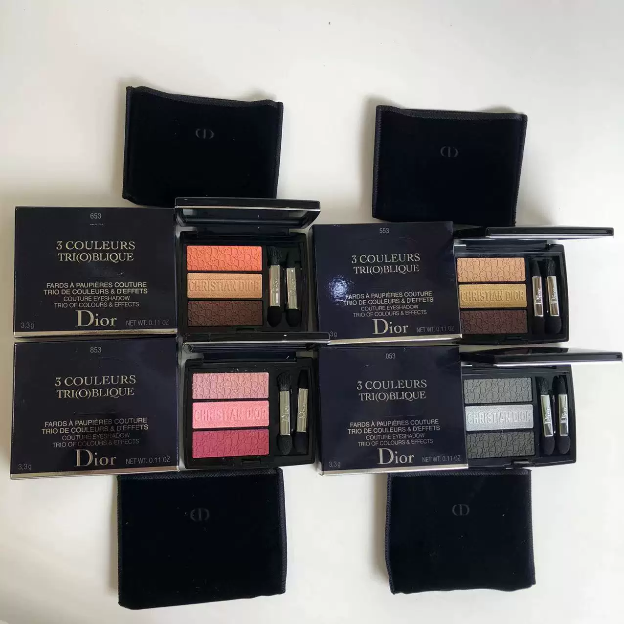 DIOR Dior Limited Three -цветные тени для век 053 553 853 653 733 Моделирование и улучшение взгляда