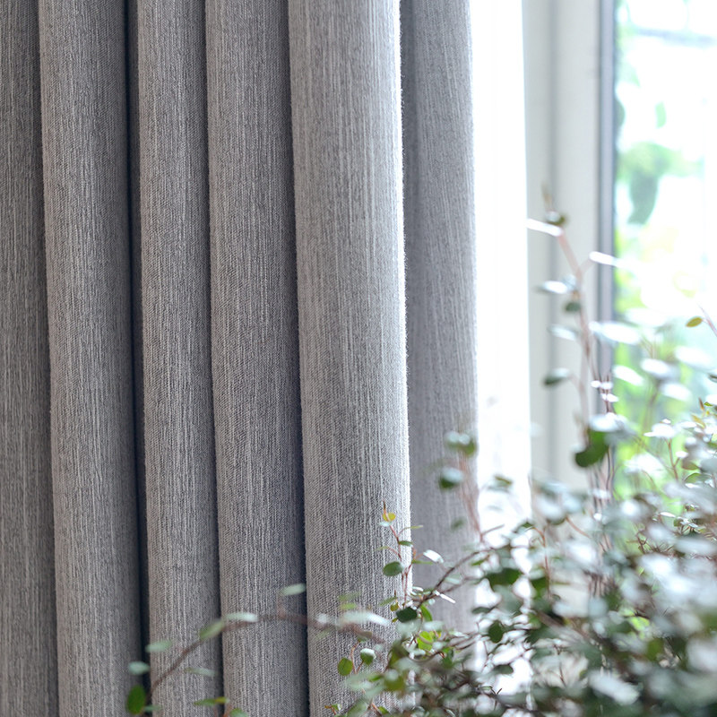 Natural bamboo joints cotton black silk layer shading and heat insulation windproof thickened windows fabric floating window bedroom living-room living-room curtains