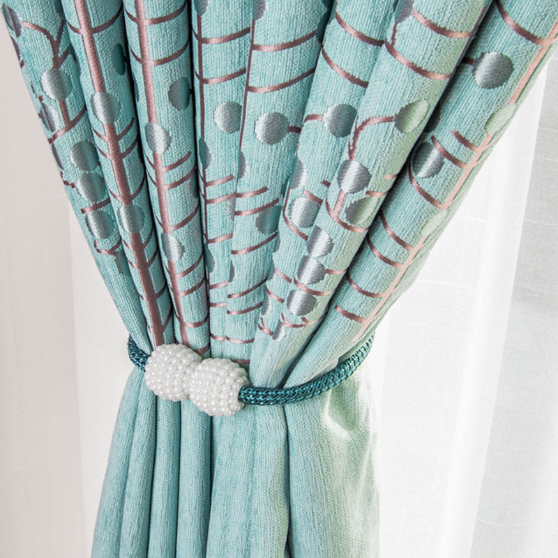 Gold Rich Source High-end Thickened goose suede jacquard full shading curtains Nordic light and luxurious support for custom villa ultra-high windows