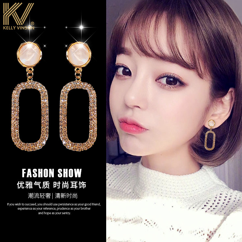Lap rings Earrings 2022 New wave South Korean temperament pure silver ear nail mesh red ear clip No earbuds 100 hitchhiked women