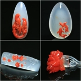 Красная агатовая подвеска, чай Тегуаньинь, резное украшение в руку